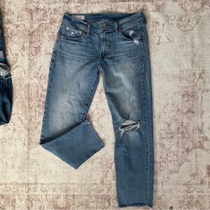 GAP Mid Rise Girlfriend Jeans - Light Blue